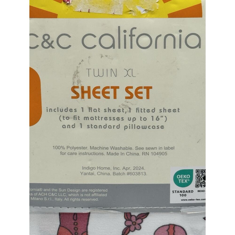 C & C California Sheet Set 3-pc Twin Size Cowgirl Cowboy Boots Western Rodeo NWT - Picture 2 of 4